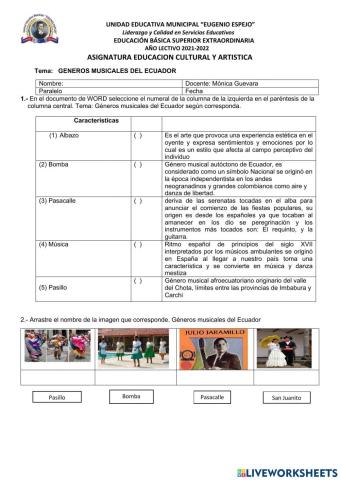 Géneros musicales del Ecuador