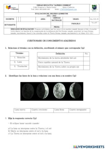 Examen de naturales alfredo cisneros