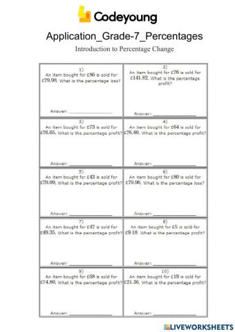 Introduction to Percentage Change Application