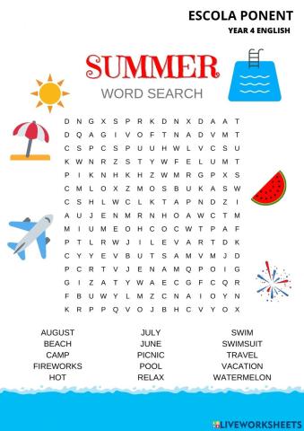 Summer-wordsearch