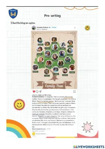 Pre wiritng family tree