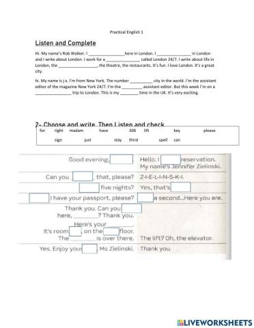 Listening: Arriving in London