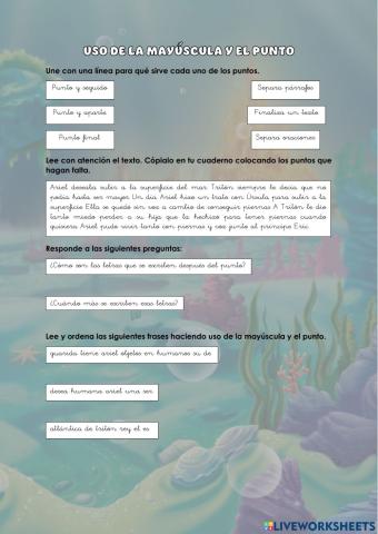 Mayúscula y punto