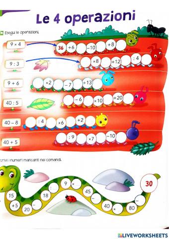 Le 4 operazioni
