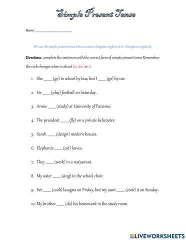 Simple Present Tense