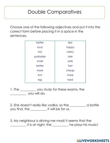 double comparatives 1