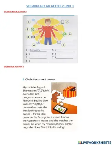 Go getter 2 vocabulary unit 3