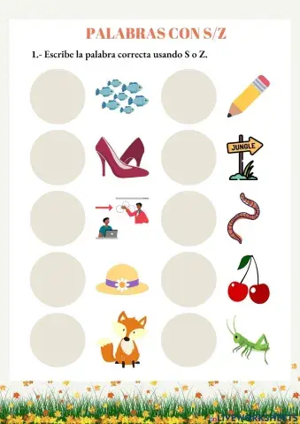 Palabras con s-z