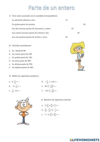 Parte de una cantidad