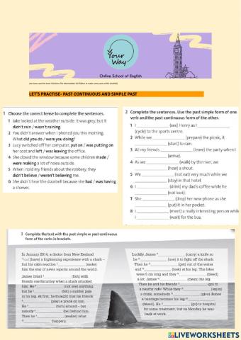 Past continuous and simpl past