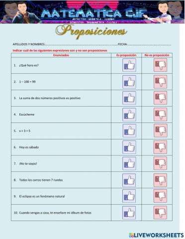 Proposiciones