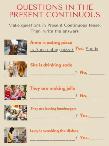 Present continuous questions