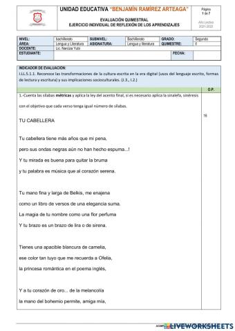 EXAMEN QUIMESTRAL SEGUNDO BGU