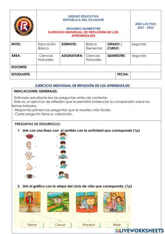 Examen de Ciencias Naturales