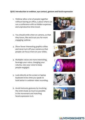 Quiz : Webinar