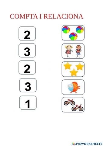 Relaciona nombre-quantitat