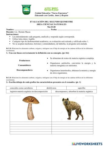 Ciencias Naturales 2do quimestre