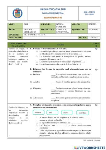 Examen de Segundo de Contabilidad