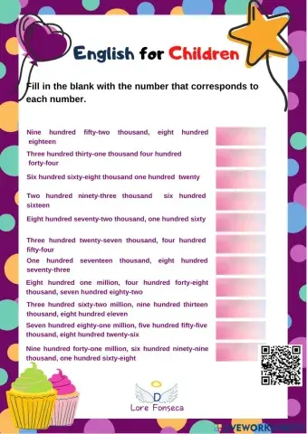 Cardinal number from 6 to 9 digits efc