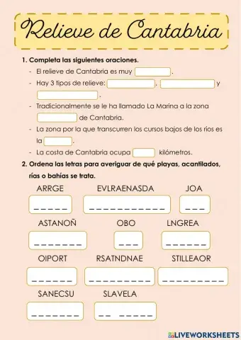 Relieve de Cantabria