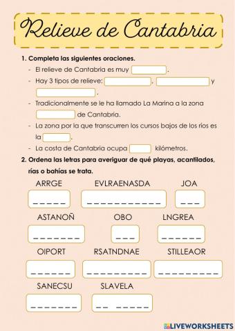 Relieve de Cantabria