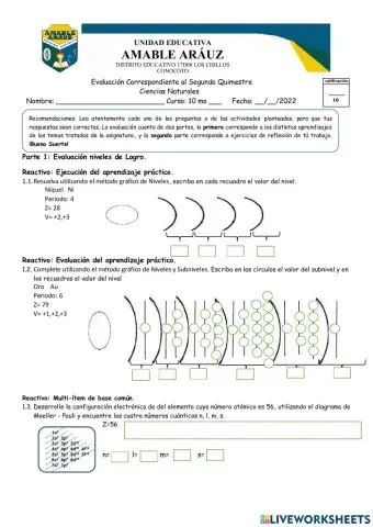 Evaluación de configuración electrónica