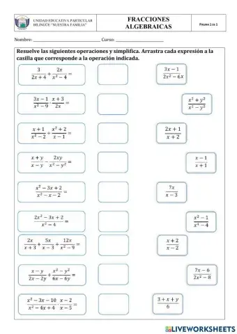 Fracciones Algebraicas