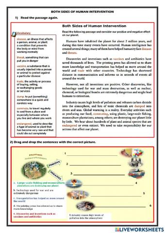 Positives and Negatives aspects of human intervention