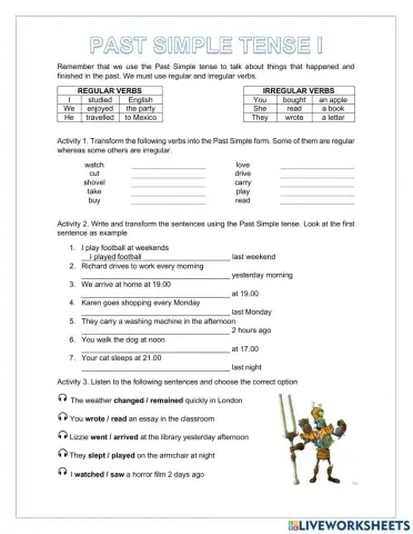 Past Simple (affirmative)