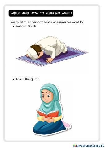 When and how to perform wudu