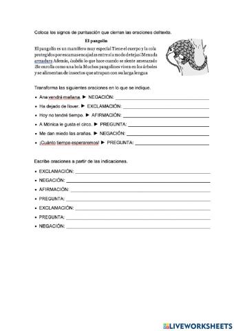 Signos que cierran enunciados