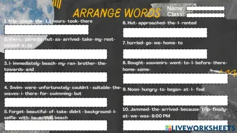Arrange words (Marleen Mizuki 8G)