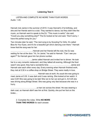 Listening test 4