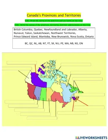 Canada's Provinces and Territories