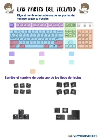 Las partes del teclado