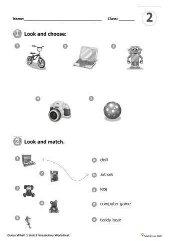 GW1 UNIT 2 Vocabulary- Grammar