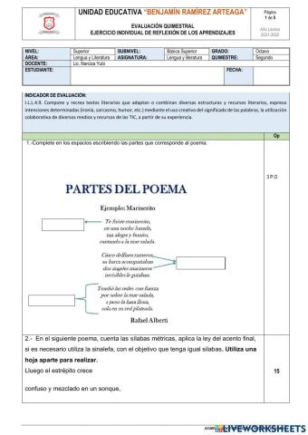 Examen del segundo quimestre