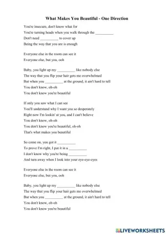 What make you beautiful - One Direction Lyrics