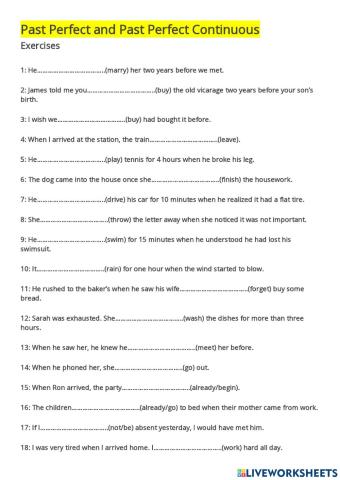 Past Perfect vs Past Perfect Continuous