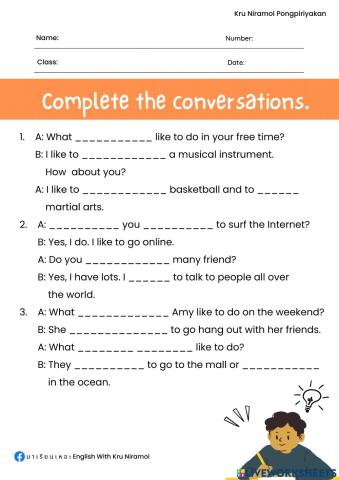 Complete the conversations