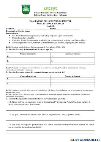 Estudios Sociales 2do quimestre