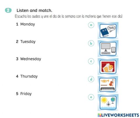 School subjects (Listening)