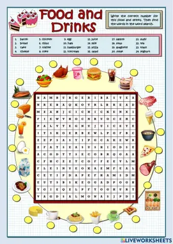 Food and drink crossword