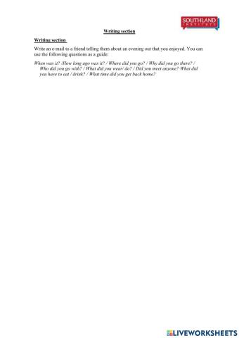 Writing - Adults 2 - Mid Term 2022