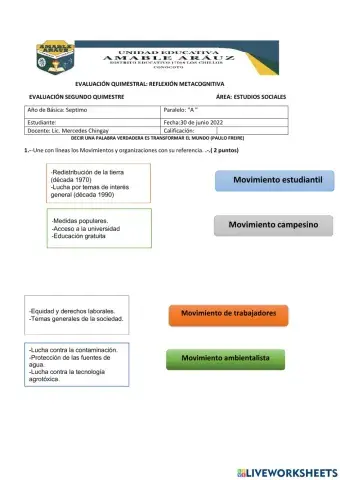 Evaluacion de estudios sociales