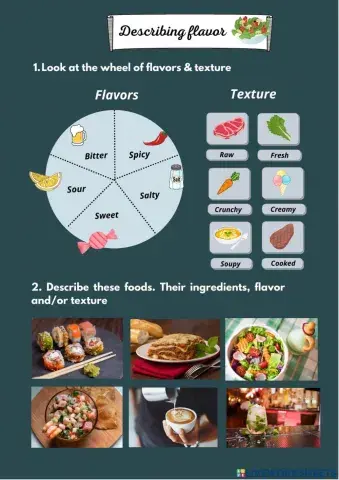 Describing food and flavors