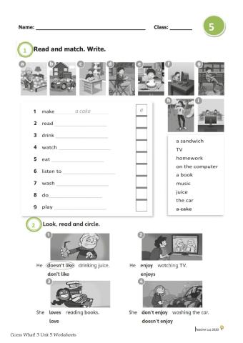 GW3 Unit5 Vocabulary-Grammar