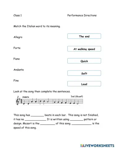 Performance Directions