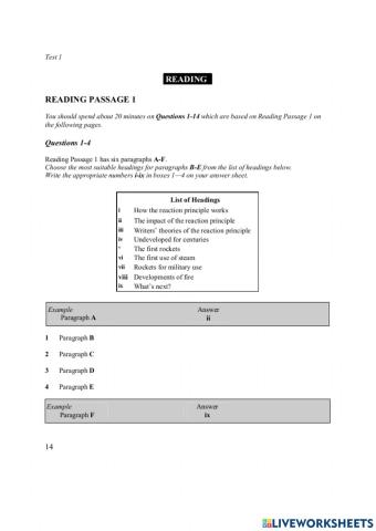 Ielts reading book 3 test 1 part 1