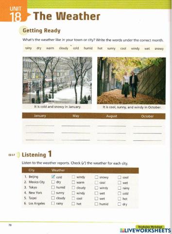 Unit 6 - Listening supplementary 1